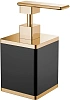 Дозатор жидкого мыла Boheme 10969-В-G квадратный черный-золото Дозатор жидкого мыла Boheme 10969-В-G квадратный черный-золото