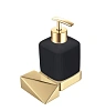 Дозатор жидкого мыла Boheme NEW VENTURO золото/черный 10317-G-B