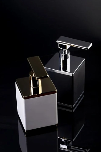 Дозатор жидкого мыла Boheme белый-золото 10969-W-G Дозатор жидкого мыла Boheme белый-золото 10969-W-G