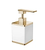 Дозатор жидкого мыла Boheme белый-золото 10969-W-G