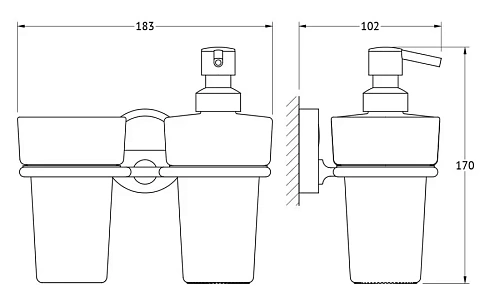 Дозатор жидкого мыла FBS Luxia LUX 008 Дозатор жидкого мыла FBS Luxia LUX 008