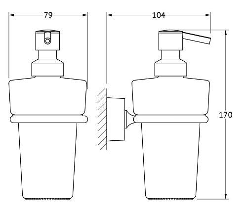 Дозатор жидкого мыла FBS Nostalgy NOS 009 Дозатор жидкого мыла FBS Nostalgy NOS 009