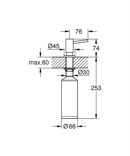 Дозатор жидкого мыла GROHE Cosmopolitan, никель глянец (40535BE0) Дозатор жидкого мыла GROHE Cosmopolitan, никель глянец (40535BE0)