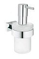 Дозатор жидкого мыла GROHE Essentials Cube, хром (40756001) Дозатор жидкого мыла GROHE Essentials Cube, хром (40756001)