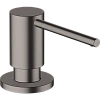 Дозатор жидкого мыла Hansgrohe A41 40438340, шлифованный черный хром