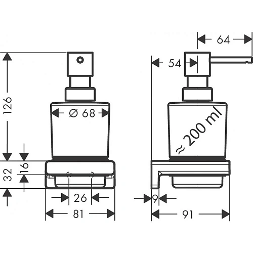 Дозатор жидкого мыла Hansgrohe AddStoris 41745700, матовый белый Дозатор жидкого мыла Hansgrohe AddStoris 41745700, матовый белый