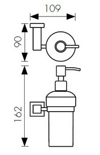Дозатор жидкого мыла Kaiser KH-2310 хром латунь Дозатор жидкого мыла Kaiser KH-2310 хром латунь
