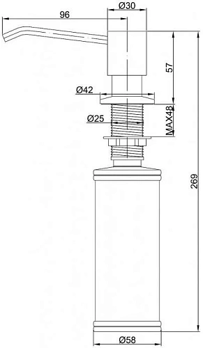 Дозатор жидкого мыла Paulmark Rein D002BR Бронза Дозатор жидкого мыла Paulmark Rein D002BR Бронза