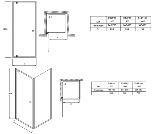 Душевая дверь Jacob Delafon Serenity 90х190 см E14P90-GA Душевая дверь Jacob Delafon Serenity 90х190 см E14P90-GA
