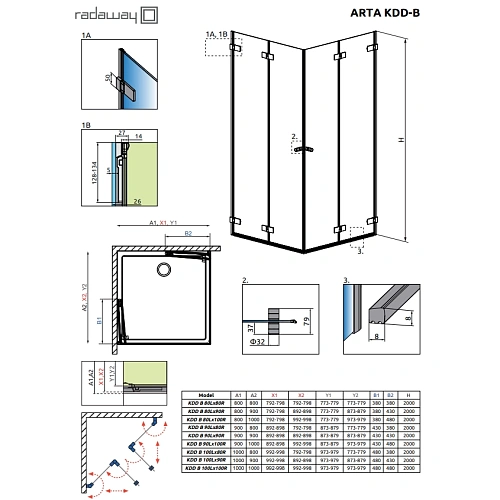 Душевая дверь Radaway Arta 386160-03-01R 80 см R Душевая дверь Radaway Arta 386160-03-01R 80 см R