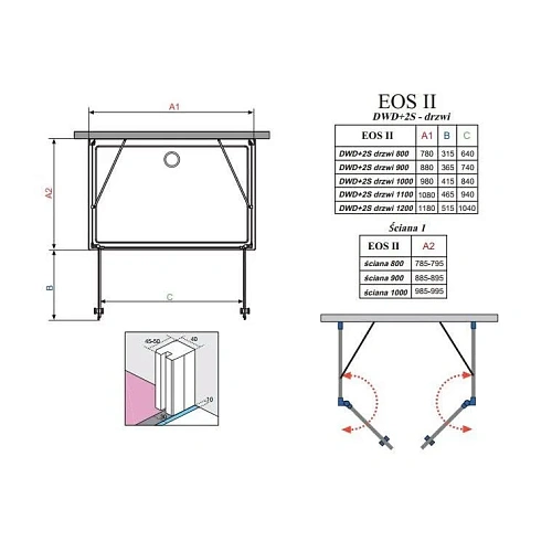Душевая дверь Radaway EOS II DWD 3799400-01 80 см прозрачное стекло Душевая дверь Radaway EOS II DWD 3799400-01 80 см прозрачное стекло