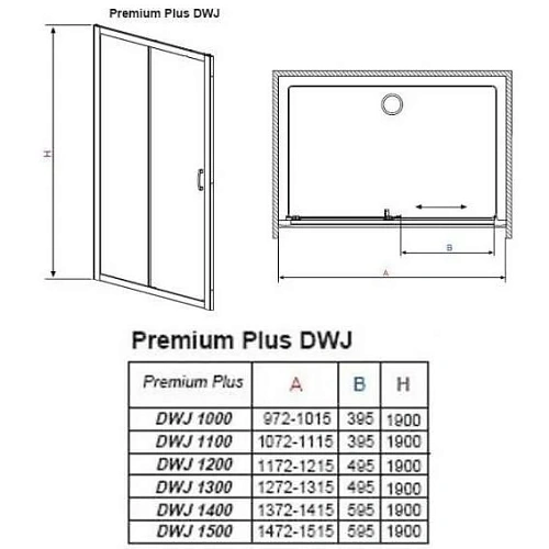 Душевая дверь Radaway Premium Plus DWJ 33323-01-06N 140 см фабрик Душевая дверь Radaway Premium Plus DWJ 33323-01-06N 140 см фабрик