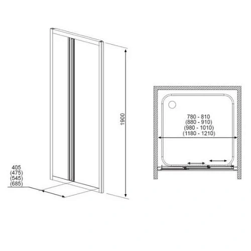 Душевая дверь Radaway Treviso DW 32303-01-06N 90 см фабрик Душевая дверь Radaway Treviso DW 32303-01-06N 90 см фабрик