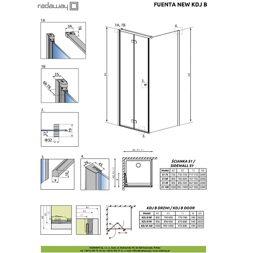 Душевая дверь Radaway для FUENTA NEW KDJ-B L 800x2000 хром/проз. 384081-01-01L Душевая дверь Radaway для FUENTA NEW KDJ-B L 800x2000 хром/проз. 384081-01-01L