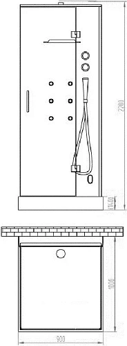 Душевая кабина Orans SR-86120 (1000x900x2150) 8612000 Душевая кабина Orans SR-86120 (1000x900x2150) 8612000