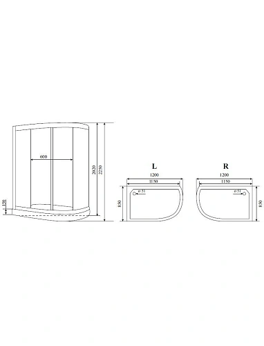 Душевая кабина Timo Comfort T-8802L Clean Glass 120x85x220 c турецкой баней хамам и стульчиком Душевая кабина Timo Comfort T-8802L Clean Glass 120x85x220 c турецкой баней хамам и стульчиком