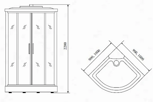 Душевая кабина Timo COMFORT T-8809 P C Clean Glass 90x90 Душевая кабина Timo COMFORT T-8809 P C Clean Glass 90x90