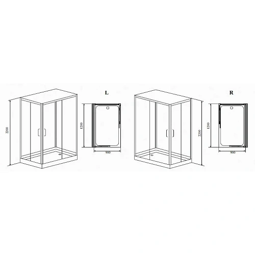 Душевая кабина Timo Premium HELKA Н-515 L 120х90 левая Душевая кабина Timo Premium HELKA Н-515 L 120х90 левая