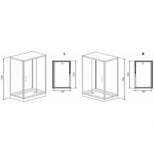 Душевая кабина Timo Premium HELMA Н-520 R 120х90 правая Душевая кабина Timo Premium HELMA Н-520 R 120х90 правая