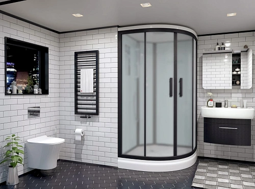 Душевая кабина Timo Standart T-6601 Black Fabric (100x100x220) Душевая кабина Timo Standart T-6601 Black Fabric (100x100x220)