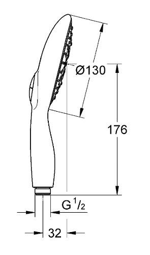Душевая лейка Grohe Power & Soul 27672HF0 Душевая лейка Grohe Power & Soul 27672HF0