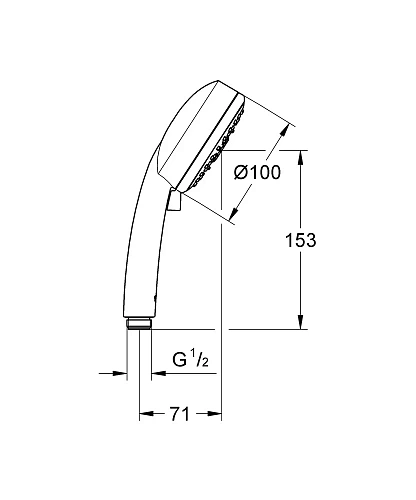 Душевая лейка GROHE QuickFix Vitalio Comfort 100 New IV, (4 режима), хром (26094000) Душевая лейка GROHE QuickFix Vitalio Comfort 100 New IV, (4 режима), хром (26094000)