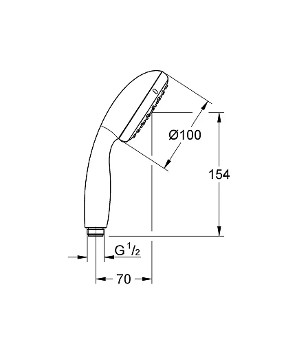 Душевая лейка GROHE Tempesta New I, хром (27852001) Душевая лейка GROHE Tempesta New I, хром (27852001)