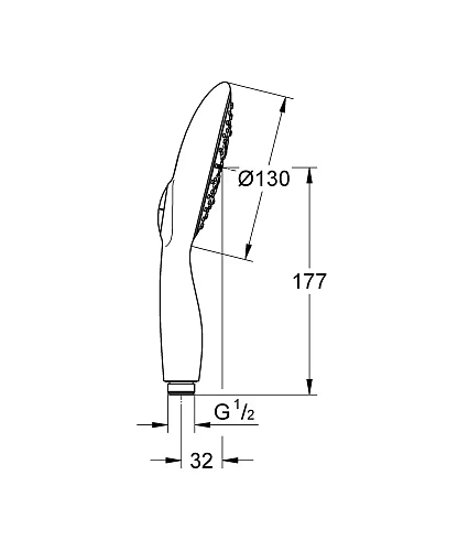 Душевая лейка GROHE Vitalio Rain NEW 130 (4режима), хром (26107000) Душевая лейка GROHE Vitalio Rain NEW 130 (4режима), хром (26107000)