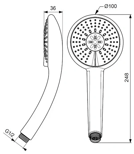 Душевая лейка Vidima Fresh M BA210AA Душевая лейка Vidima Fresh M BA210AA
