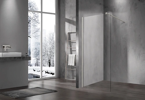 Душевая перегородка Vincea Walk-In VSW-1H100CLBN 1000x2000, брашированный никель, стекло прозрачное Душевая перегородка Vincea Walk-In VSW-1H100CLBN 1000x2000, брашированный никель, стекло прозрачное