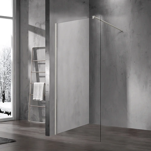 Душевая перегородка Vincea Walk-In VSW-1H120CLBN 1200x2000, брашированный никель, стекло прозрачное Душевая перегородка Vincea Walk-In VSW-1H120CLBN 1200x2000, брашированный никель, стекло прозрачное