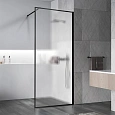 Душевая перегородка Vincea Walk-In VSW-1HP100FLB, 1000x2000, черный матовый, стекло рифленое Душевая перегородка Vincea Walk-In VSW-1HP100FLB, 1000x2000, черный матовый, стекло рифленое