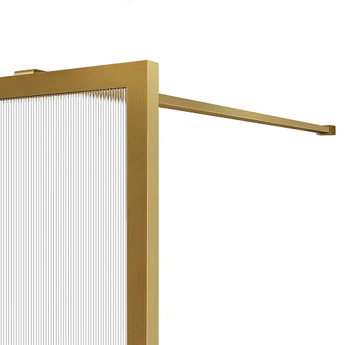 Душевая перегородка Vincea Walk-In VSW-1HP100FLBG, 1000x2000, брашированное золото, стекло рифленое Душевая перегородка Vincea Walk-In VSW-1HP100FLBG, 1000x2000, брашированное золото, стекло рифленое