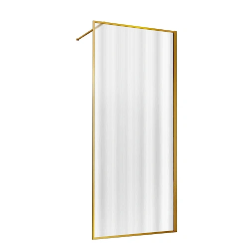 Душевая перегородка Vincea Walk-In VSW-1HP100FLBG, 1000x2000, брашированное золото, стекло рифленое Душевая перегородка Vincea Walk-In VSW-1HP100FLBG, 1000x2000, брашированное золото, стекло рифленое