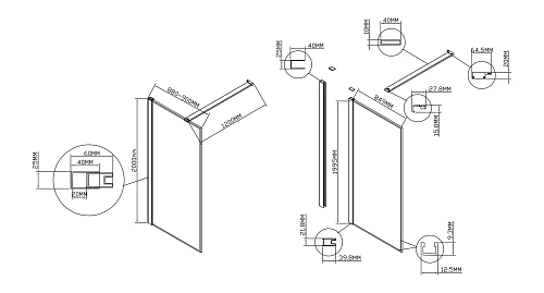 Душевая перегородка Vincea Walk-In VSW-1HS900CL, 900x2000, хром, стекло прозрачное Душевая перегородка Vincea Walk-In VSW-1HS900CL, 900x2000, хром, стекло прозрачное