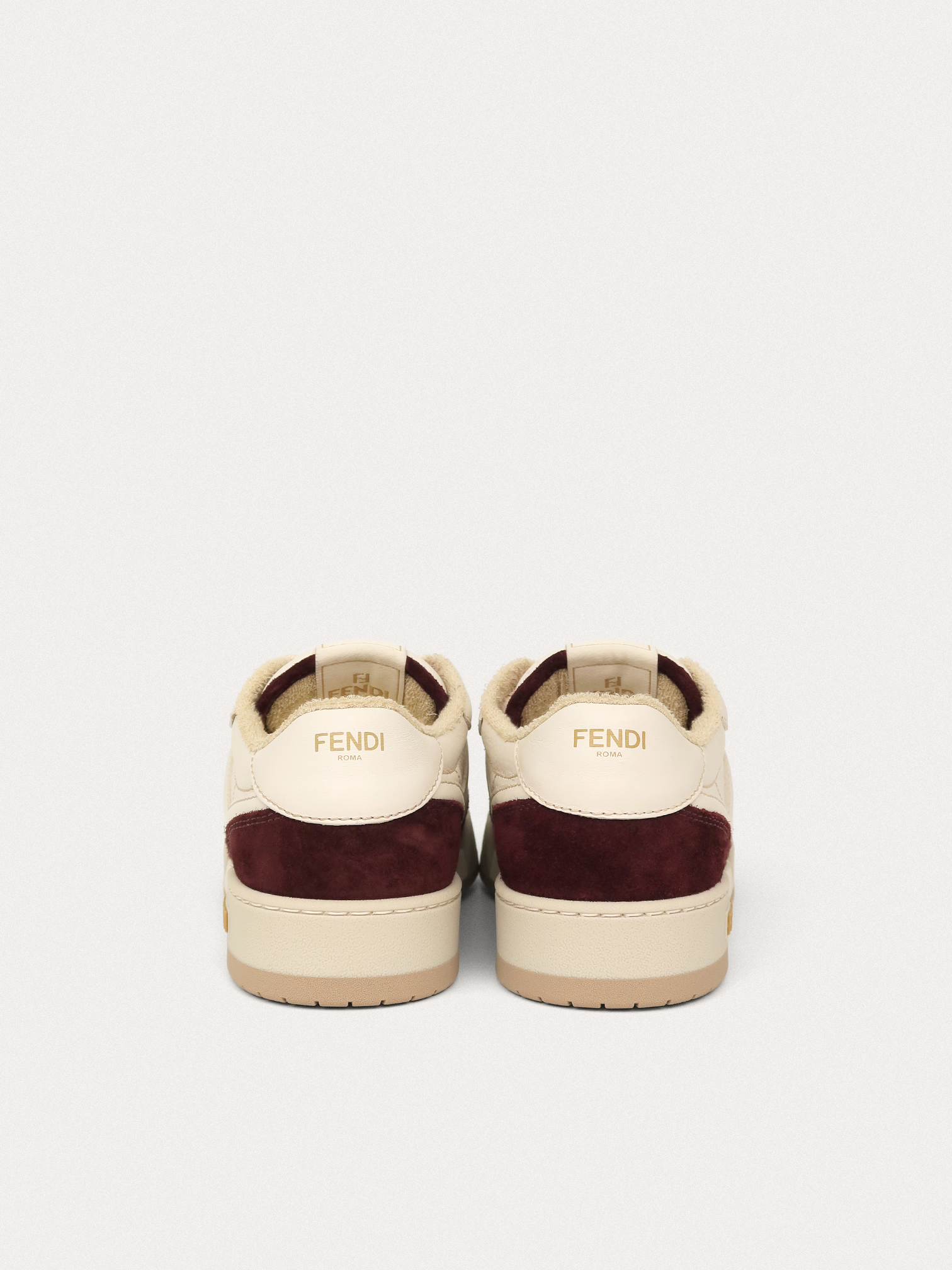 Fendi Match Trainers Suede Burgundy - Master