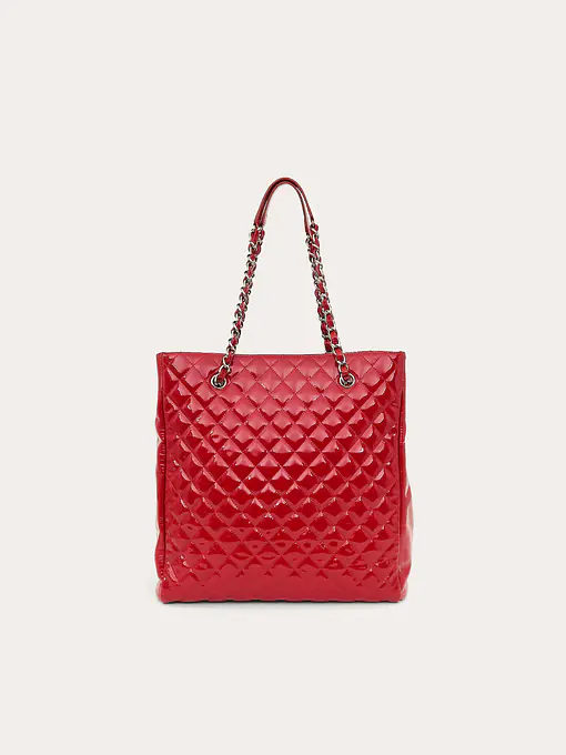 Red Patent Shopper Tote - Master