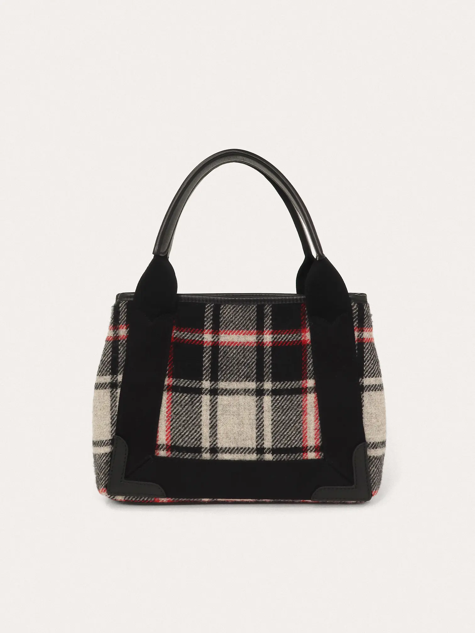 Navy Red Gray Wool Cabas S Tote - Master