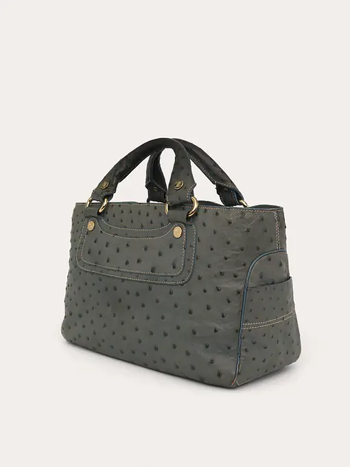 Blue Ostrich Leather Boogie Bag - Master
