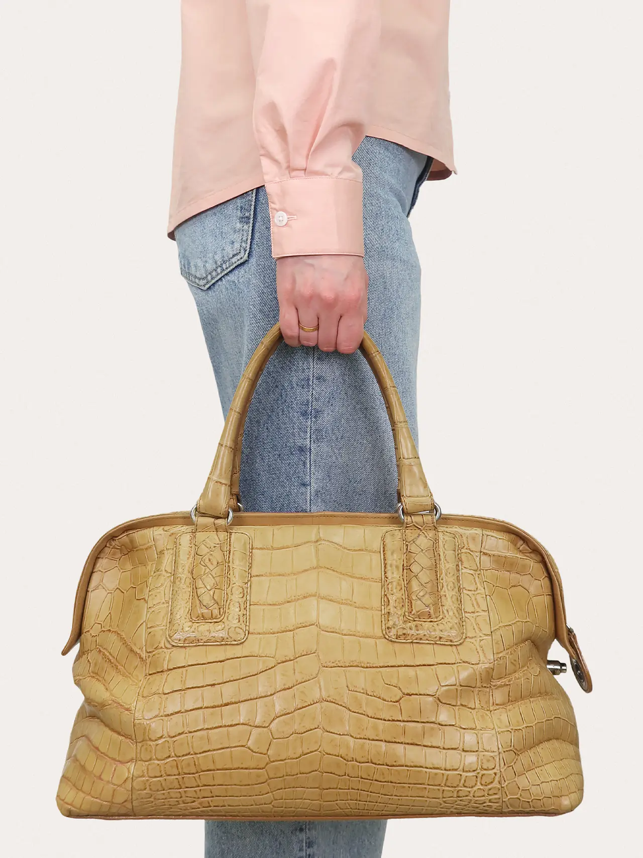 Soft Crocodile Bowler Bag - Master