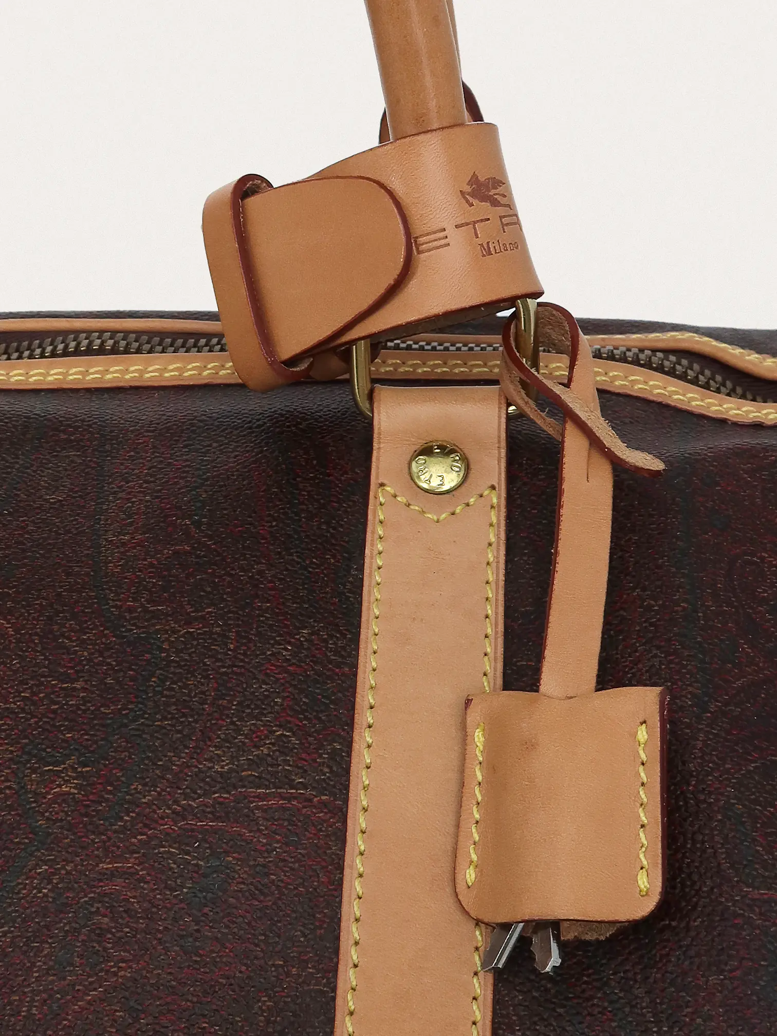 Etro Bordeaux Paisley Weekender Duffle Bag - Master