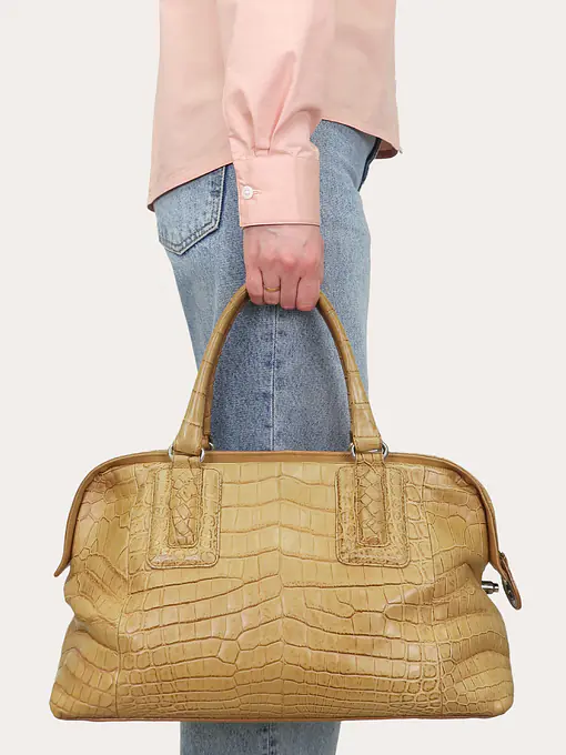 Soft Crocodile Bowler Bag - Master