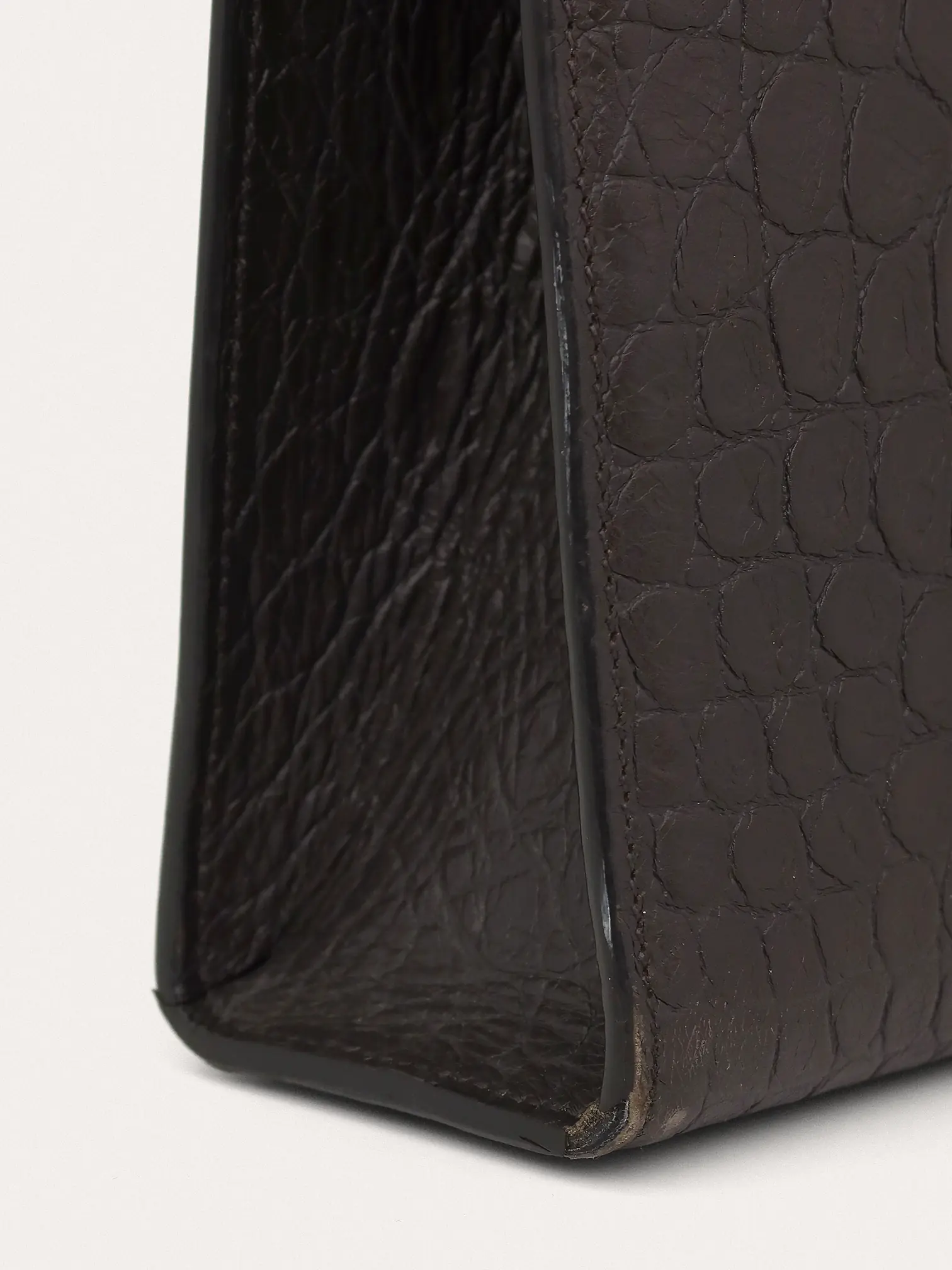 Envelope Crocodile Embossed Leather Bag - Master