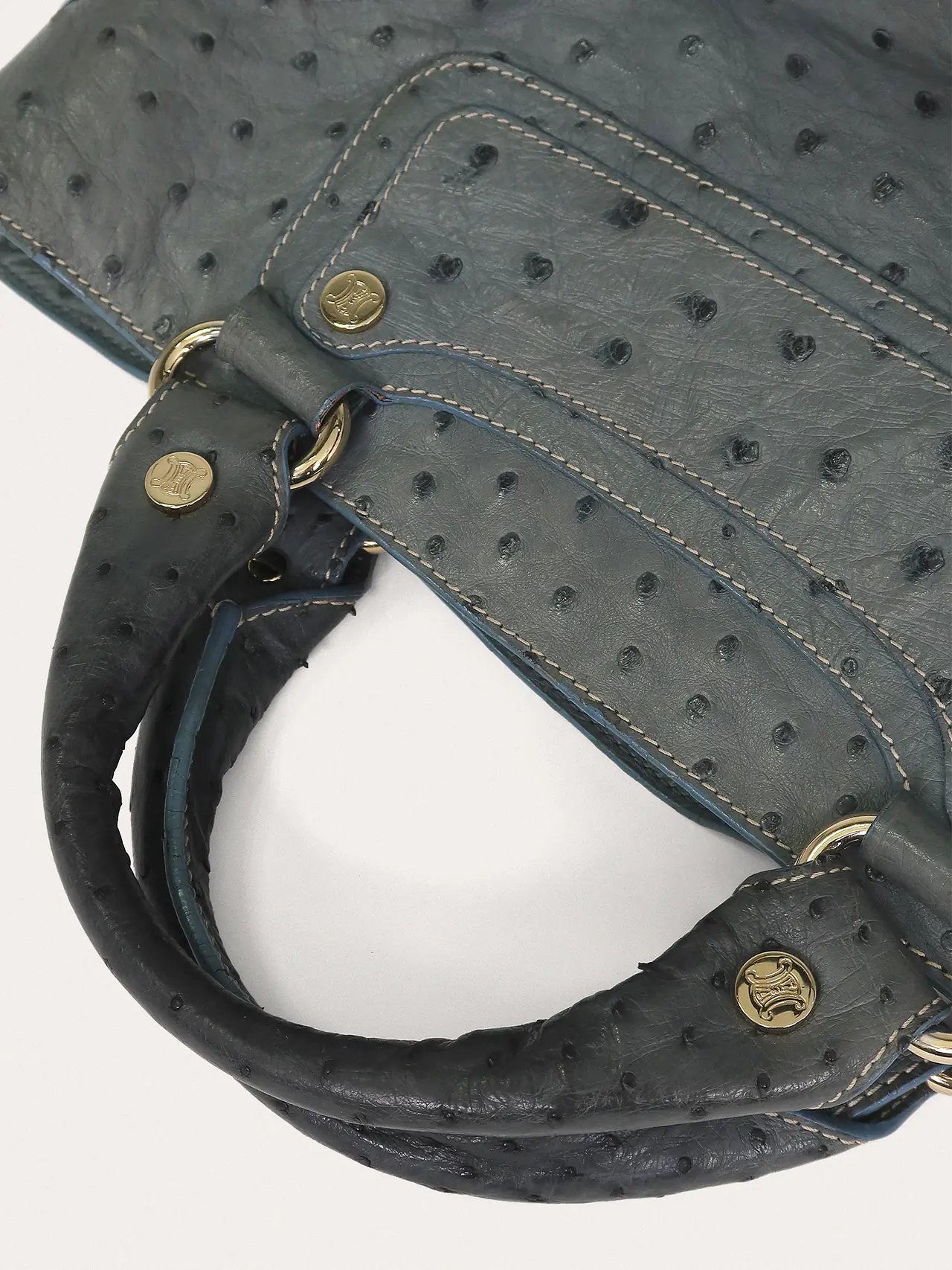Blue Ostrich Leather Boogie Bag - Master