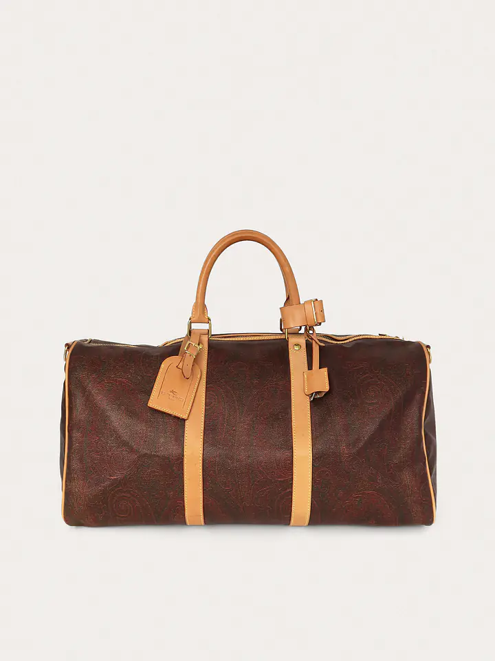 Etro Bordeaux Paisley Weekender Duffle Bag primary image