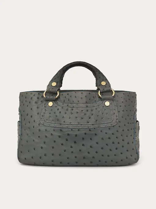 Blue Ostrich Leather Boogie Bag - Master