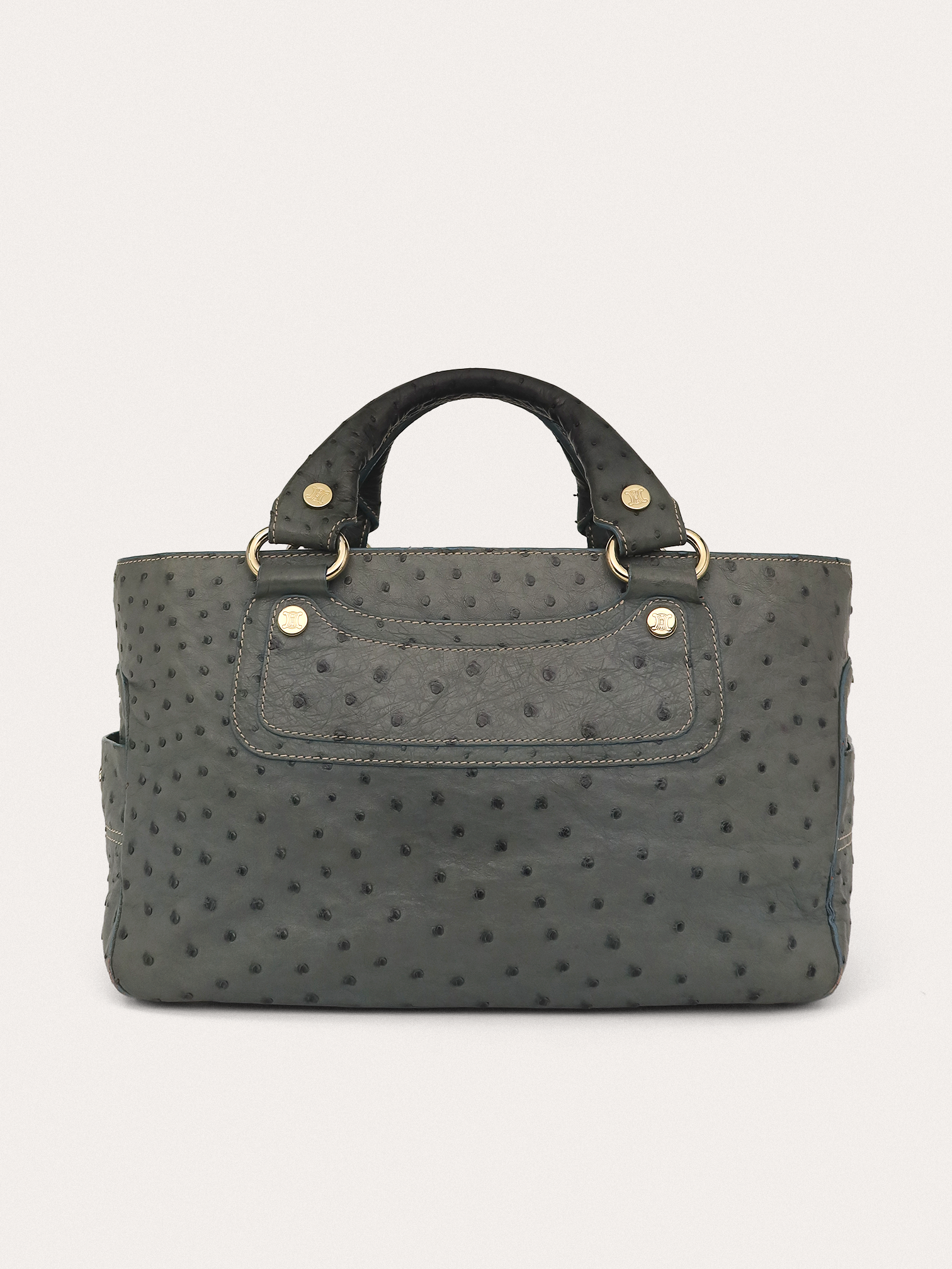 Celine Blue Ostrich Leather Boogie Bag primary image