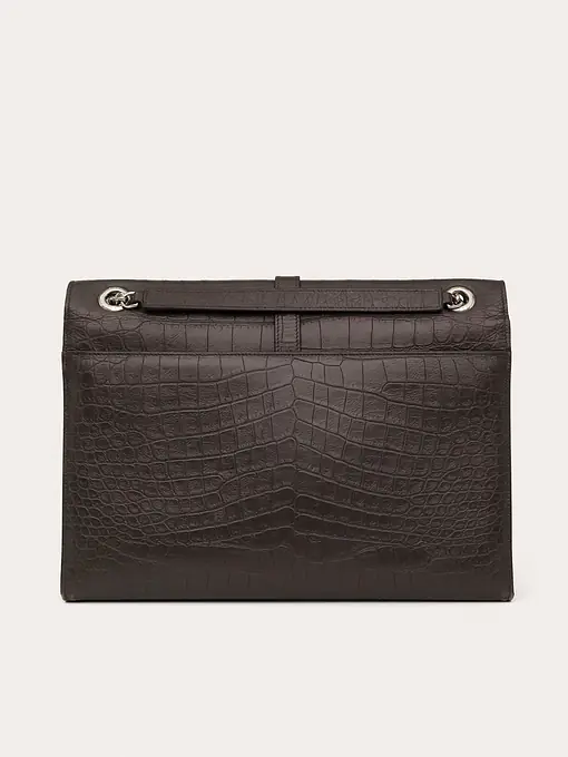 Envelope Crocodile Embossed Leather Bag - Master