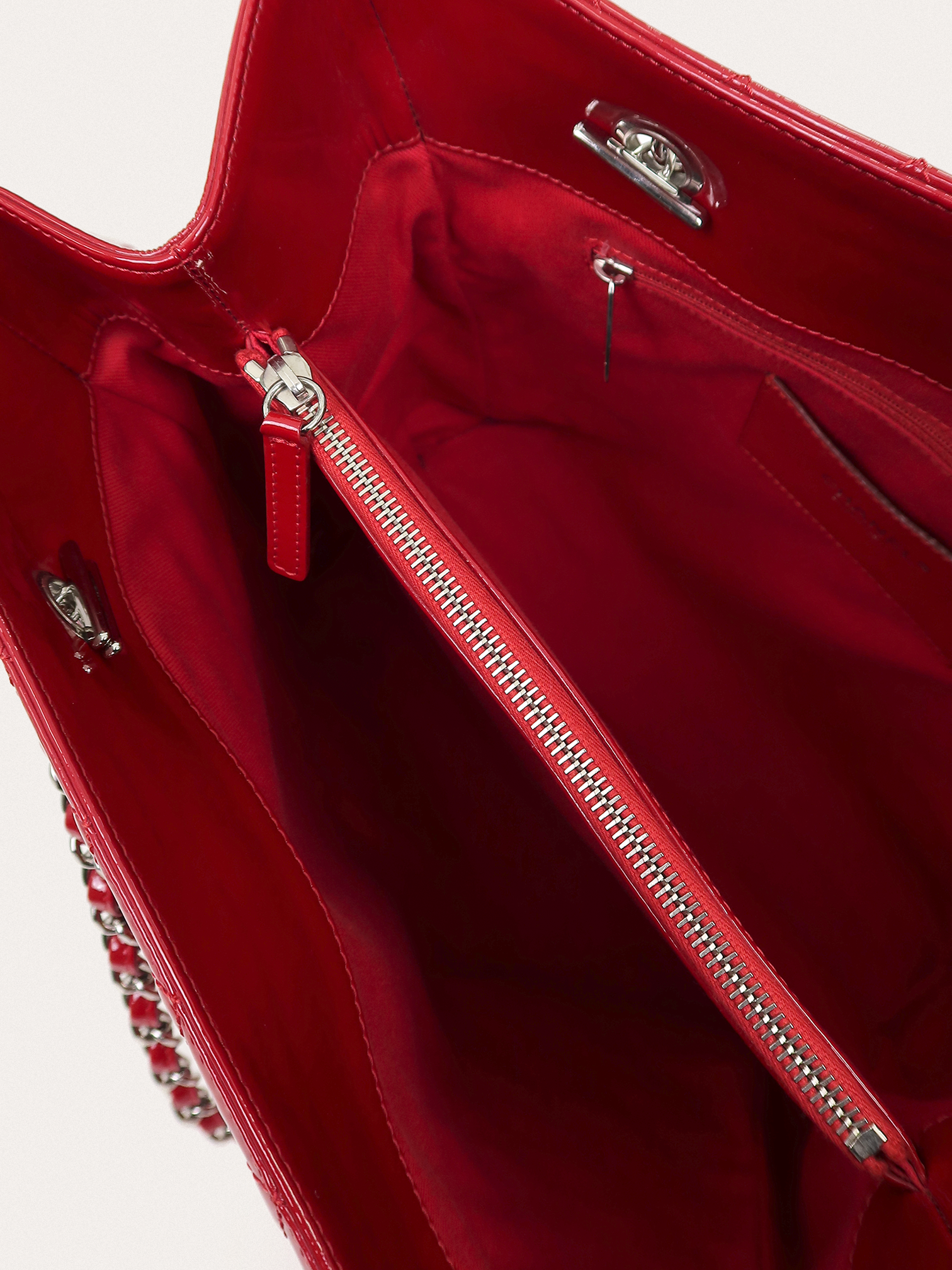Chanel Red Patent Shopper Tote - Master