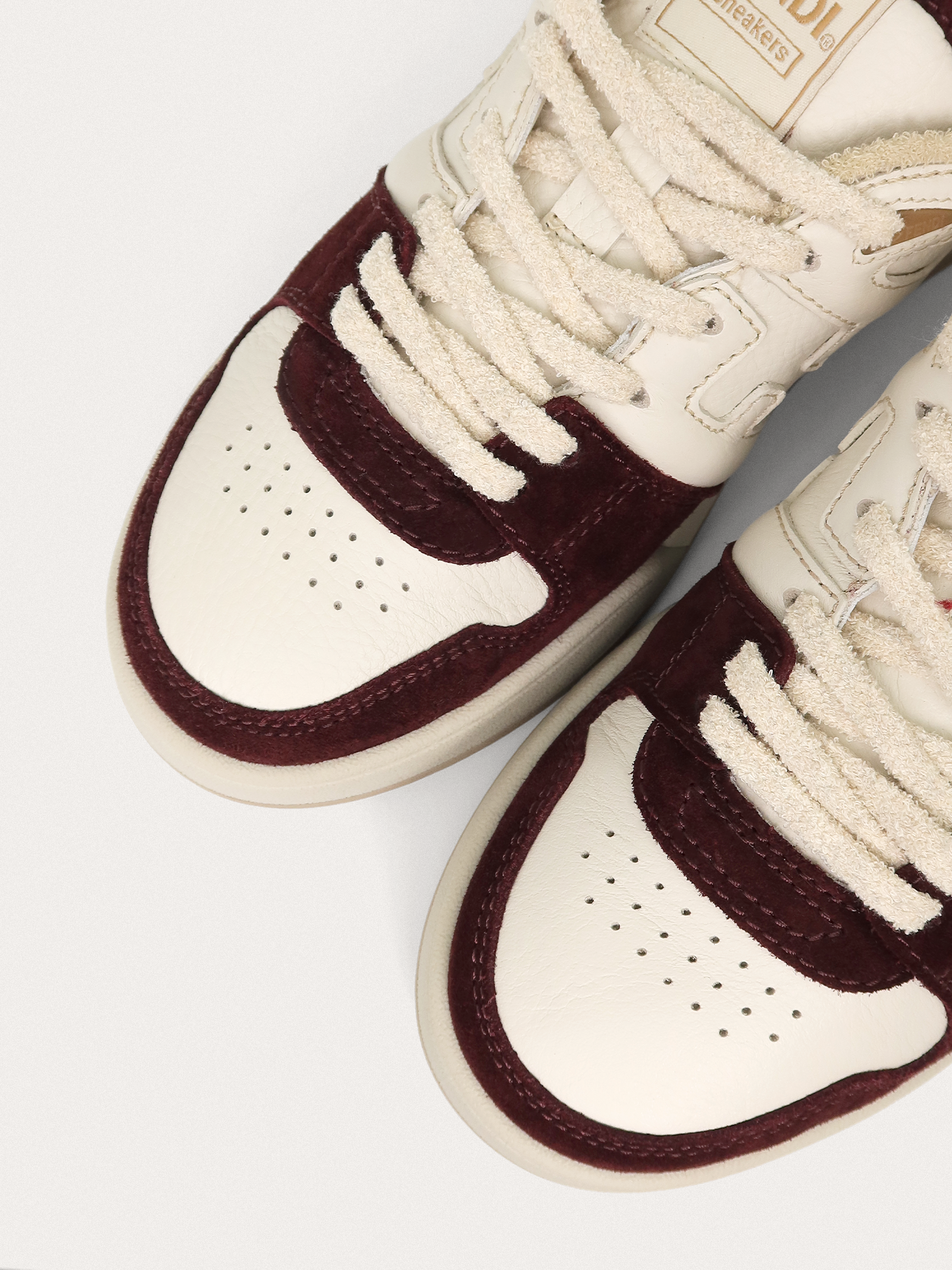 Fendi Match Trainers Suede Burgundy - Master